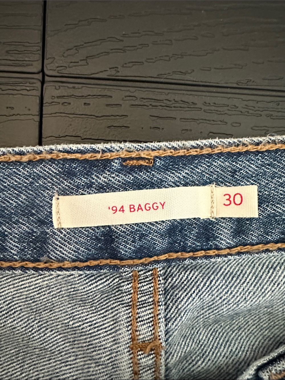 Levi Strauss '94 Baggy Wide Leg Medium Wash Jeans Blue Size 30 - Picture 11 of 13